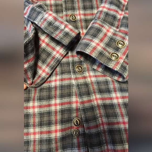 Diesel Red Plaid Flannel Men’s Button Up Long Sleeve Shirt Size S    V-BL - Picture 9 of 13